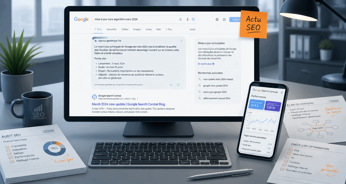 actu seo, IA, visibilité Google, Search Console