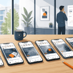 Agence micro influenceur smartphones Instagram en bureau
