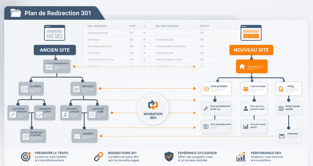 agence refonte seo infographie migration redirections
