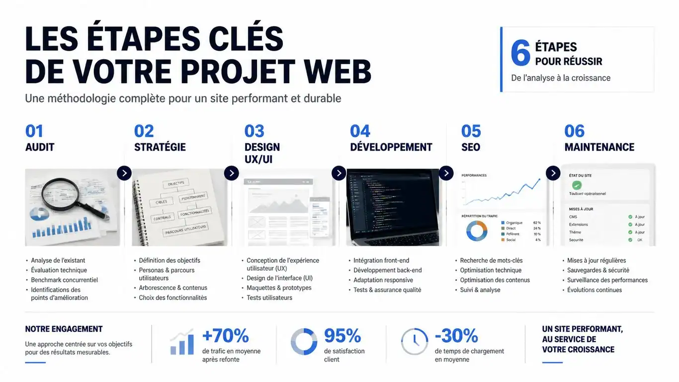 Étapes clés pour la création et refonte de site web à Nantes