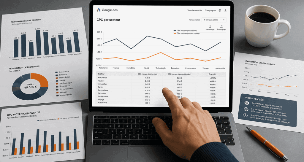 google ads prix tableau de bord cpc