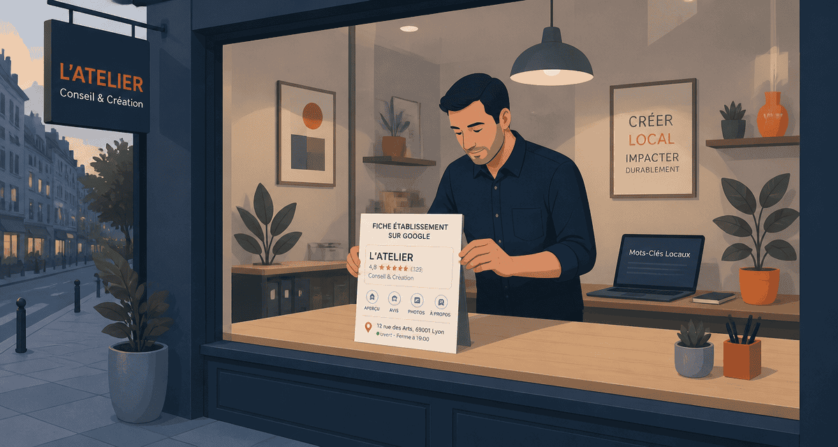 google my business mots clés vitrine magasin