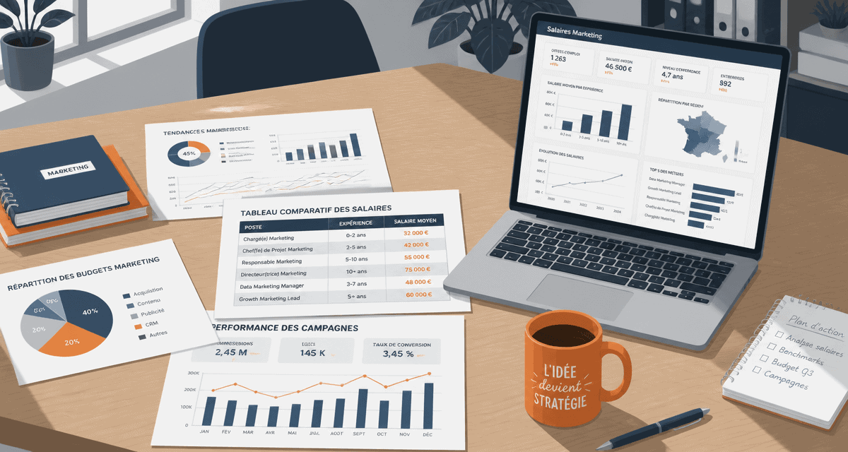 Les métiers du marketing les mieux payés, tableau comparatif des salaires