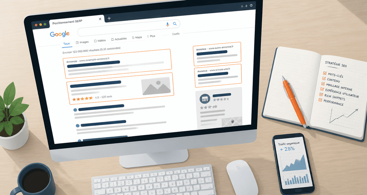 positionnement serp sur page résultats Google