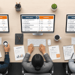 prix community manager sur poste de travail moderne