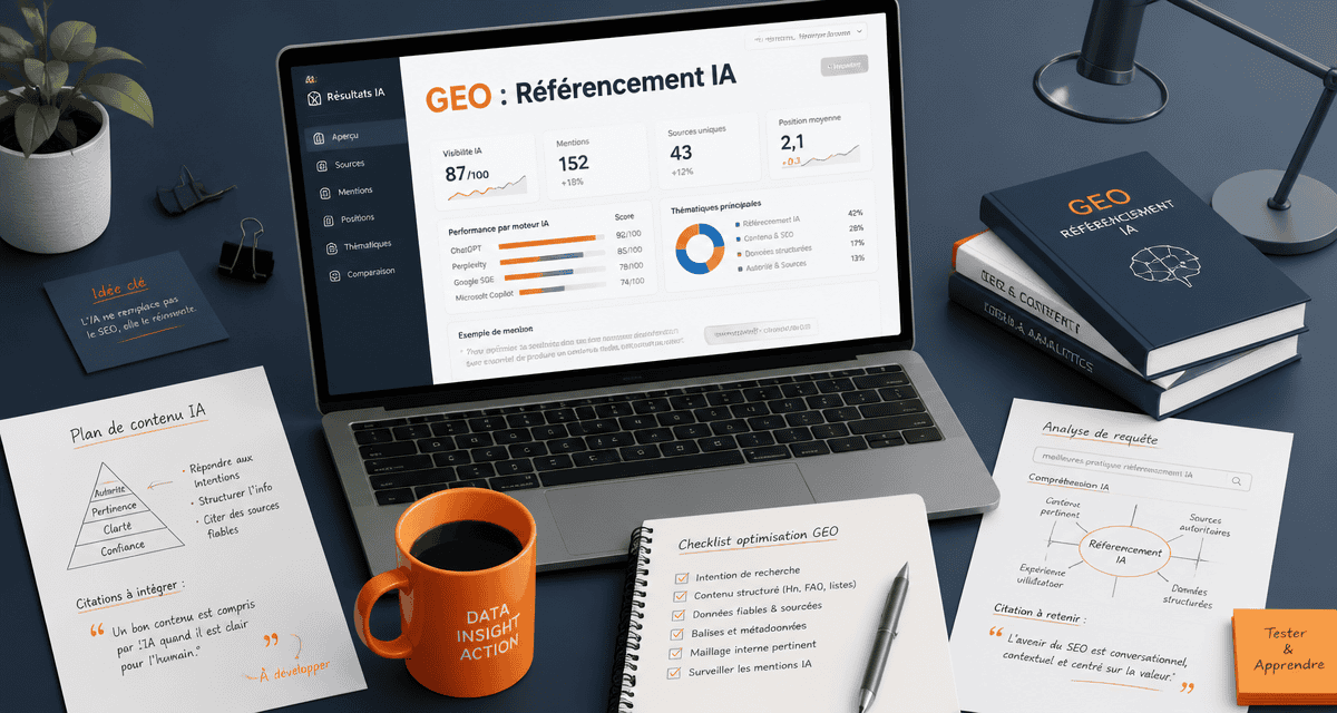 référencement ia ordinateur page résultats génératifs