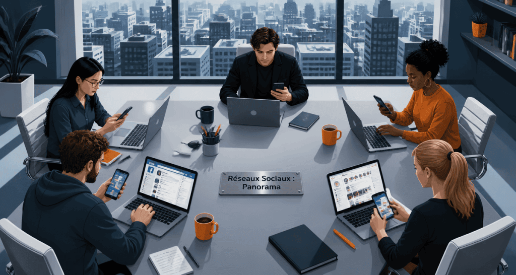 reseau sociaux liste coworking urbain personnes connectees