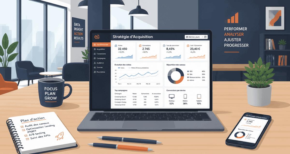stratégie d acquisition dashboard marketing