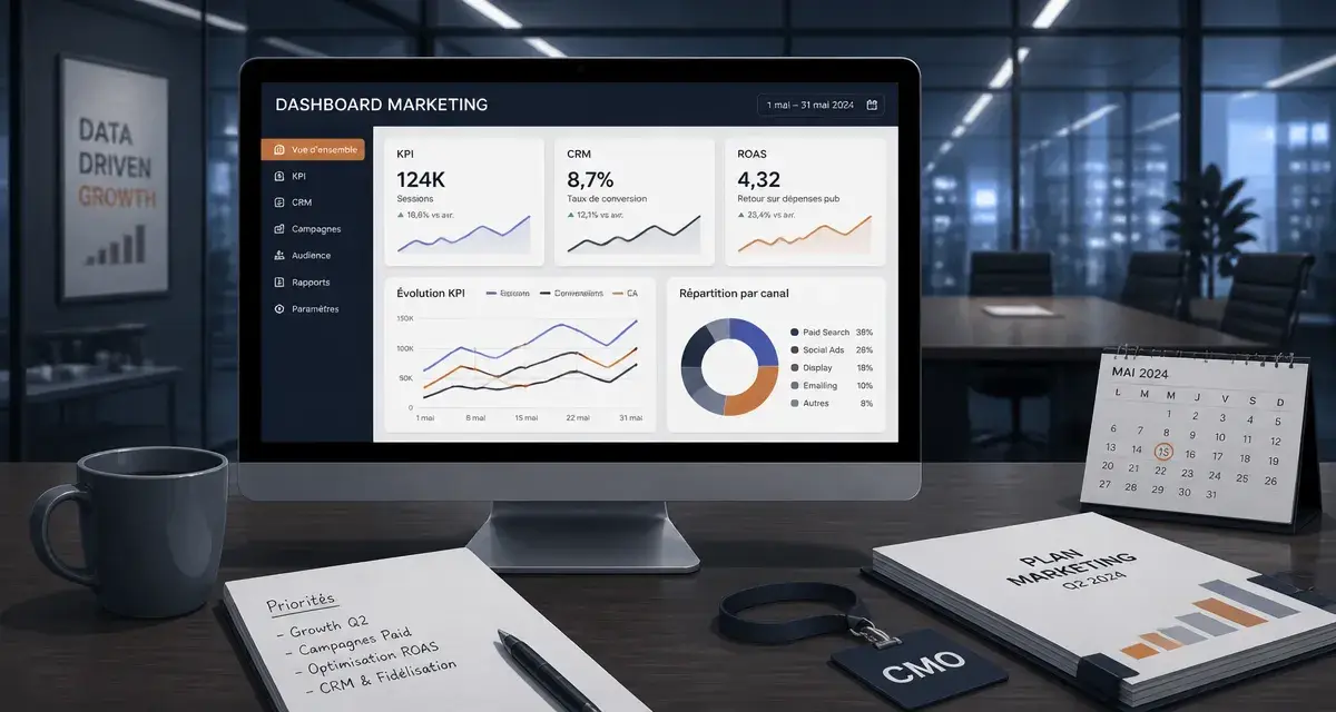 cmo means : tableau de bord KPI CMO et CRM