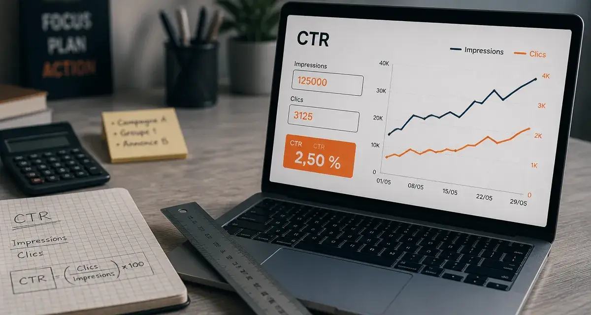 CTR define : calculer et optimiser le taux de clics (impressions et clics)
