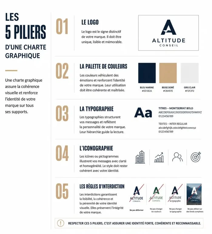 Exemple de charte graphique : les 5 piliers essentiels d'une identité visuelle réussie