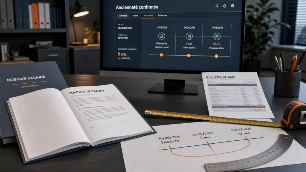 Ancienneté dans une entreprise : contrats et bulletins de paie, stages, CDD, intérim, transfert