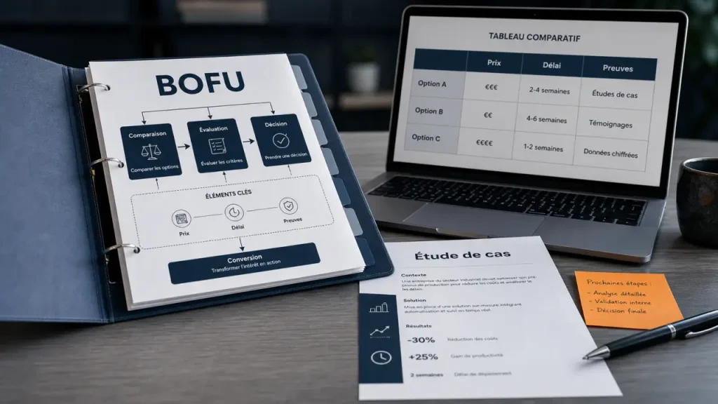 bofu : preuves sociales, garanties et démos pour convertir