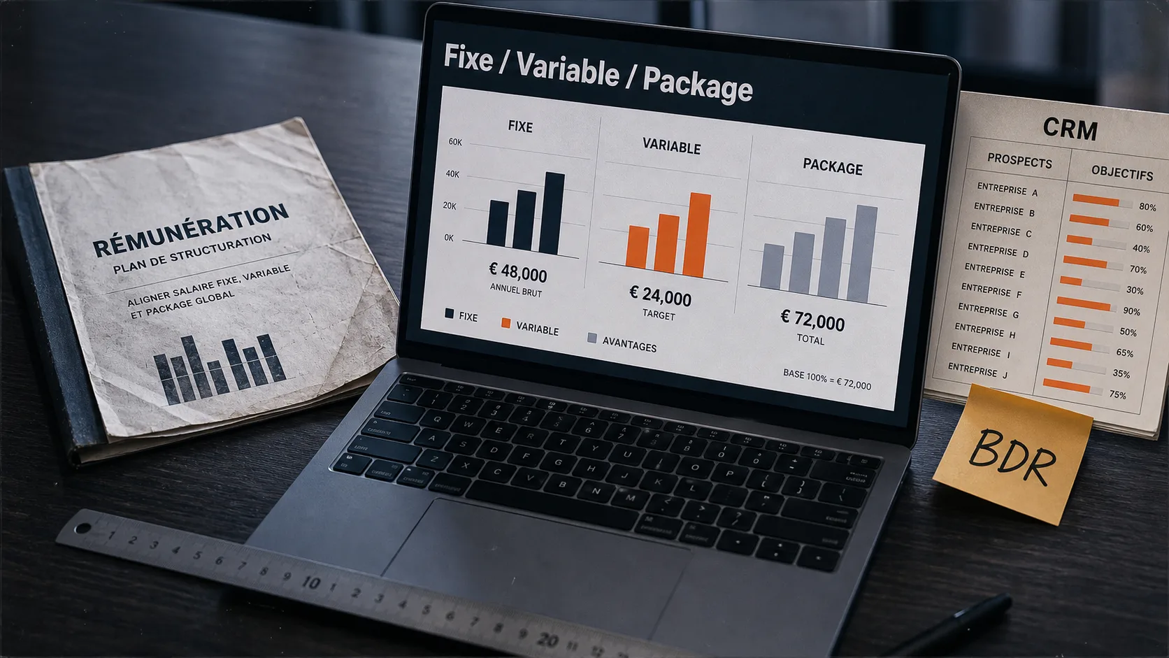 Business development representative salaire fixe variable package : aperçu