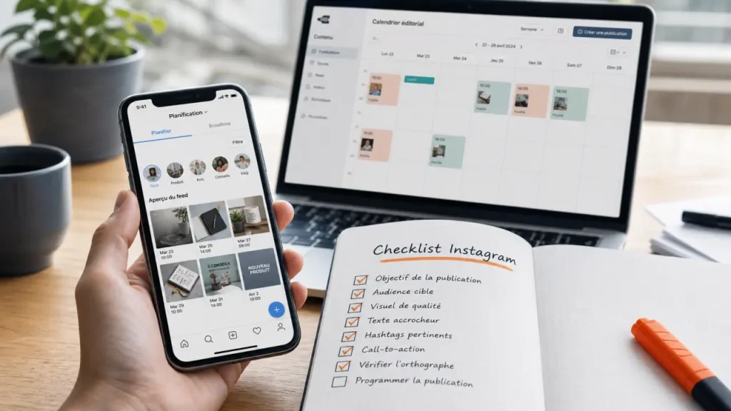 Comment programmer une publication instagram : checklist de planification