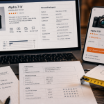 Fiches produits exemple : ordinateur et smartphone avec ajout au panier