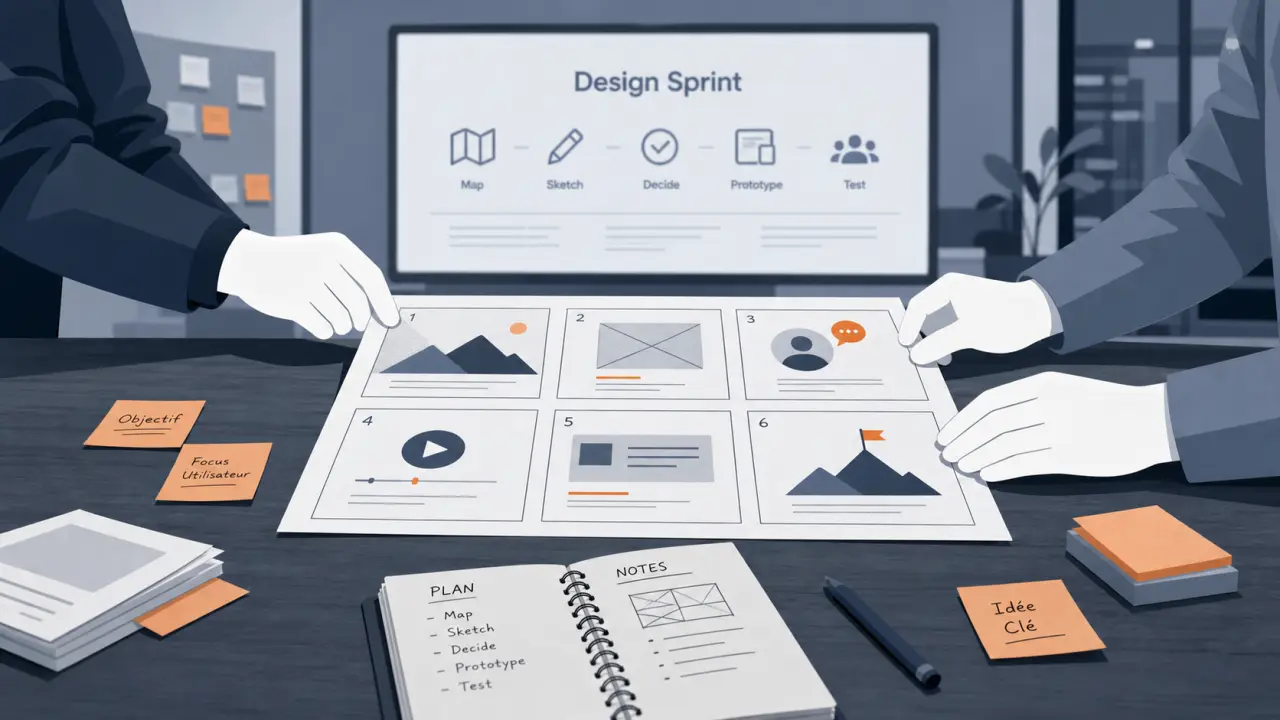 Formation design sprint : atelier 5 jours, cas réel, 45h