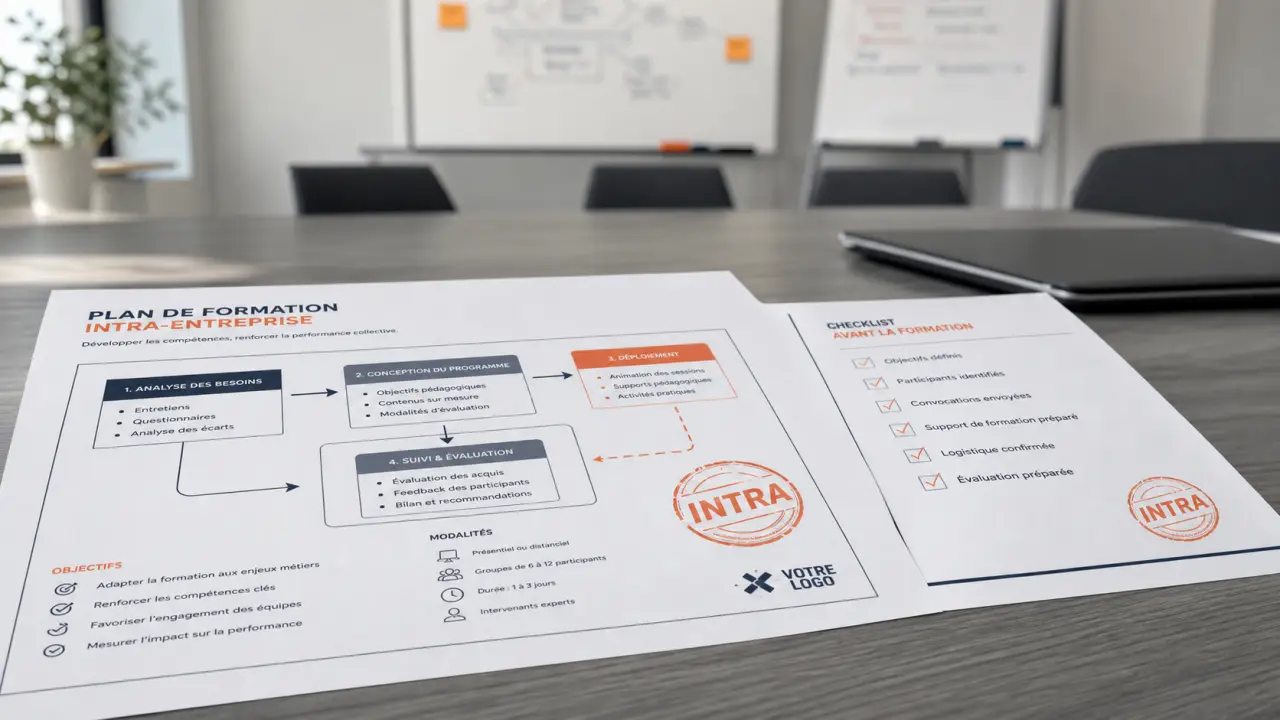 Formation professionnelle intra entreprise sur mesure, équipe et plan de formation