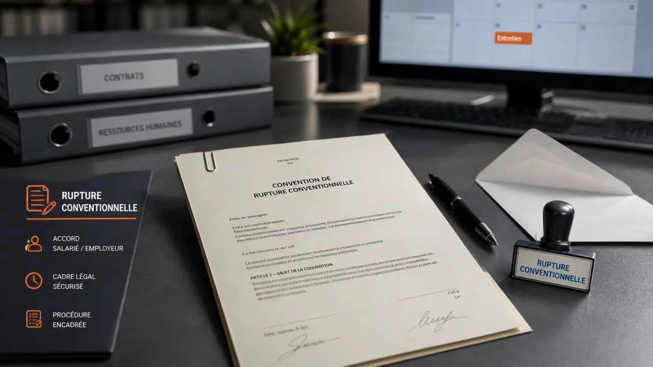 Lettre modèle rupture conventionnelle : document officiel imprimé