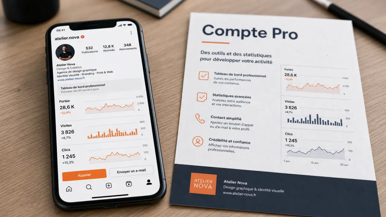Passer en compte professionnel Instagram : vérifier les réglages du compte pro