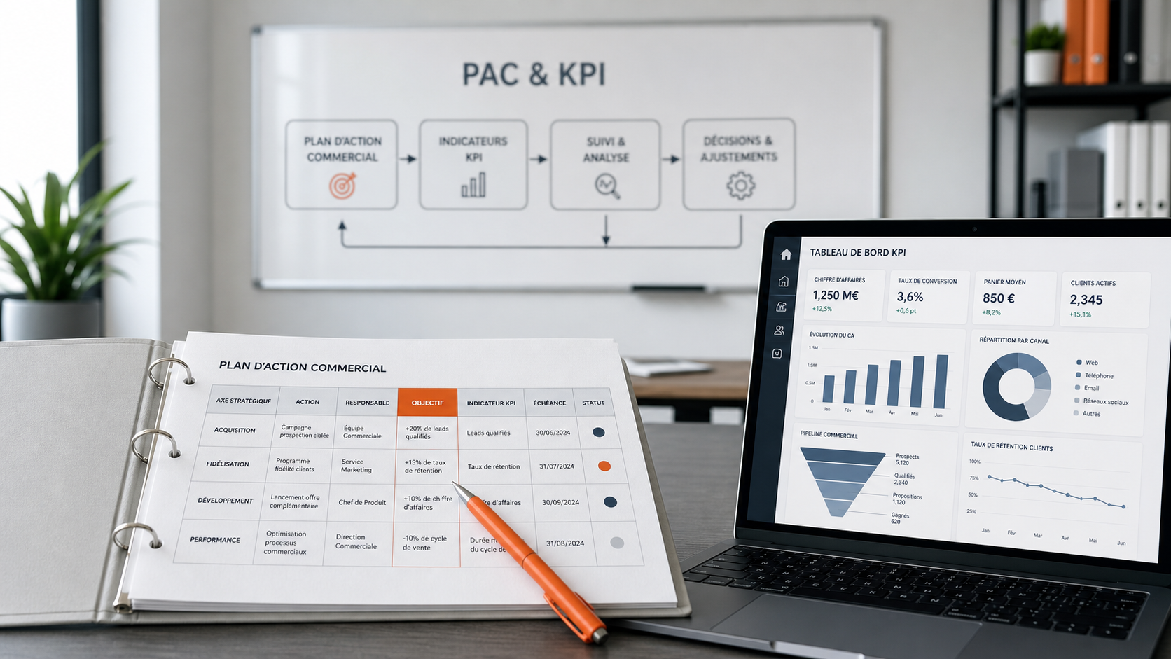 Plan d action commerciale : objectifs SMART, budget et KPI