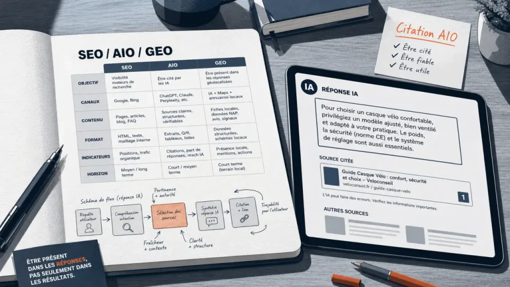 Référencement aio stratégie contenu ia : citation et sources