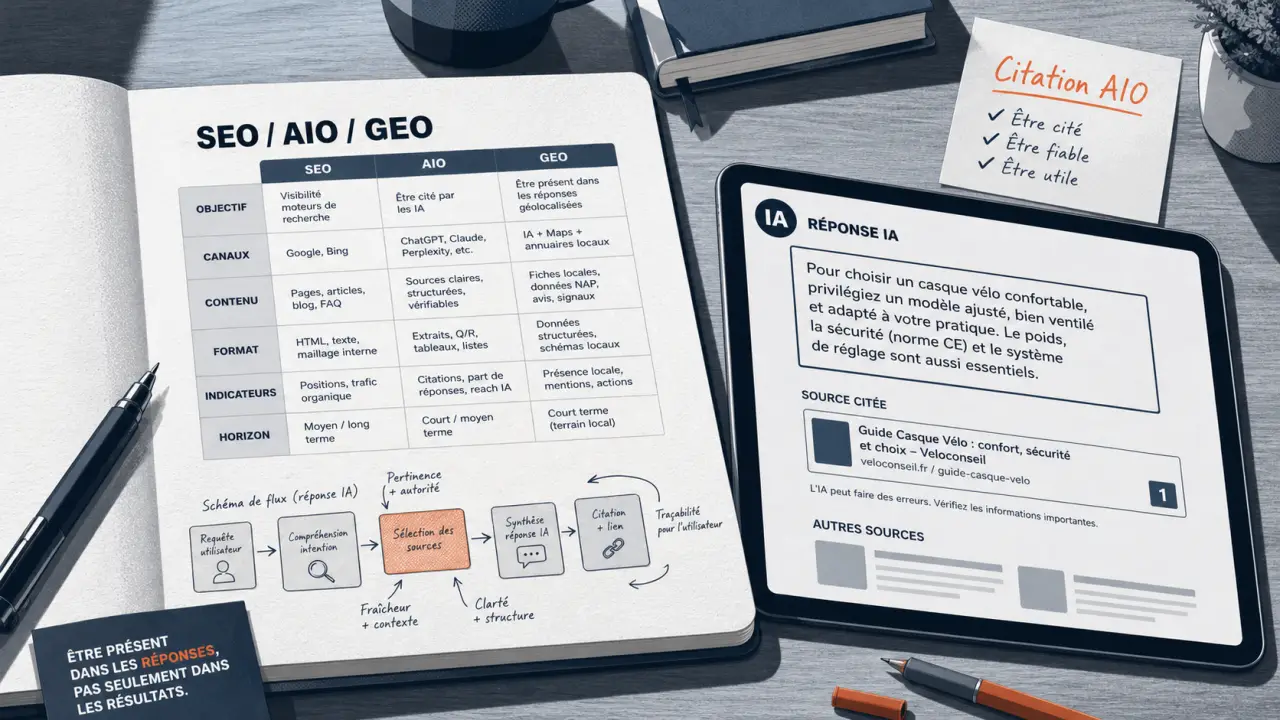 Référencement aio stratégie contenu ia : citation et sources