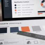 Signification couleur logo : charte de couleurs et palette logo sur bureau