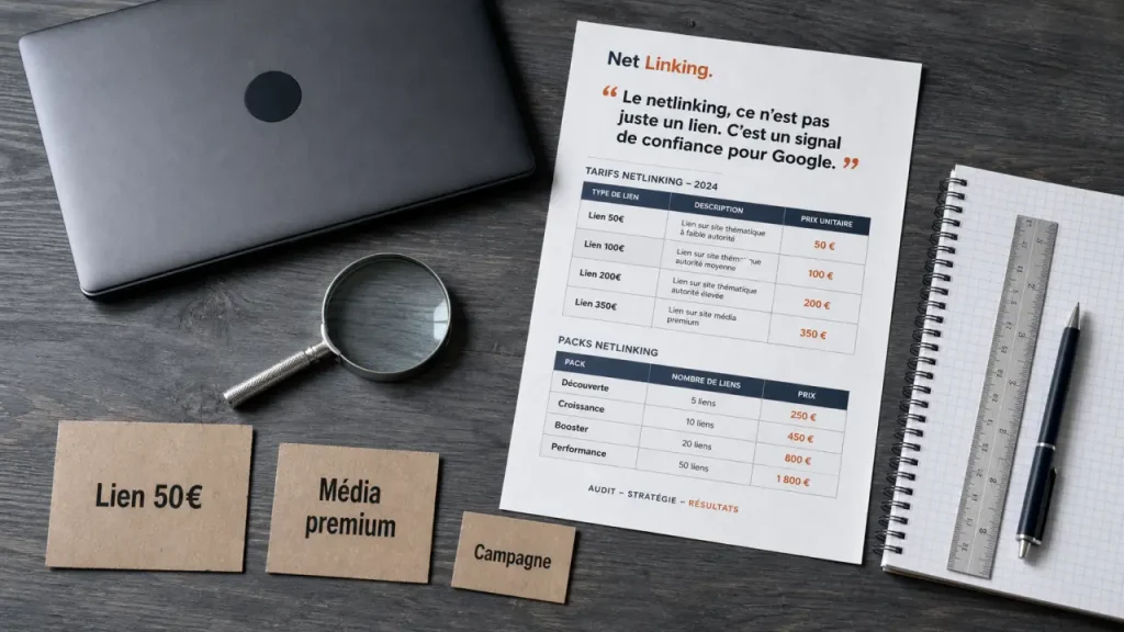 Tarif netlinking : lien 50€ ou 1 500€ selon la qualité