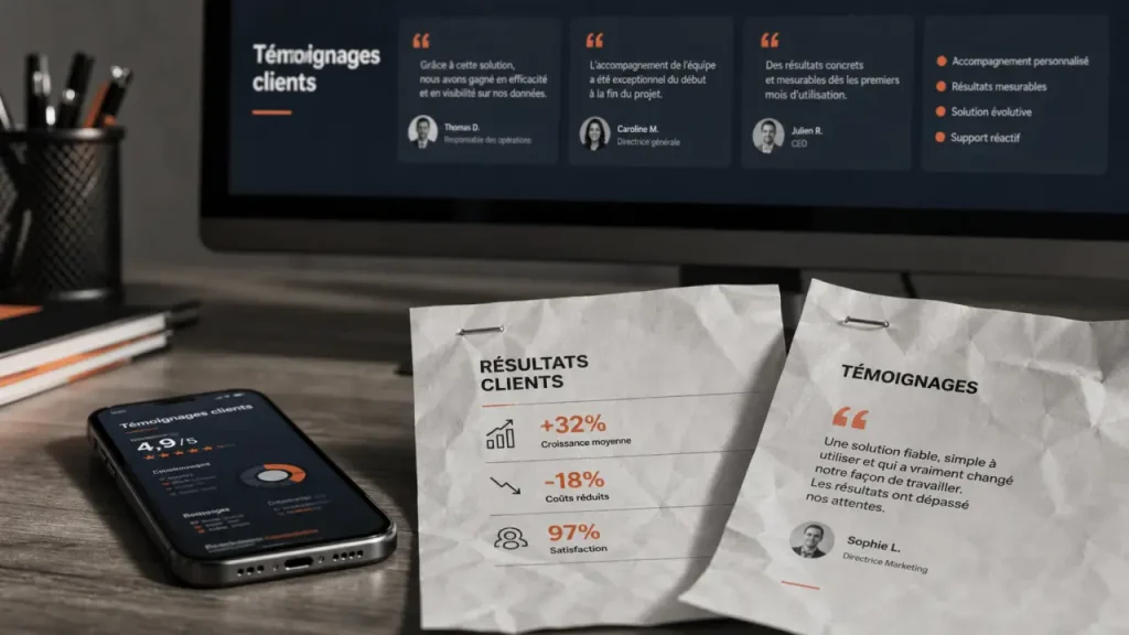 Témoignages clients rassurent avant devis ou formulaire