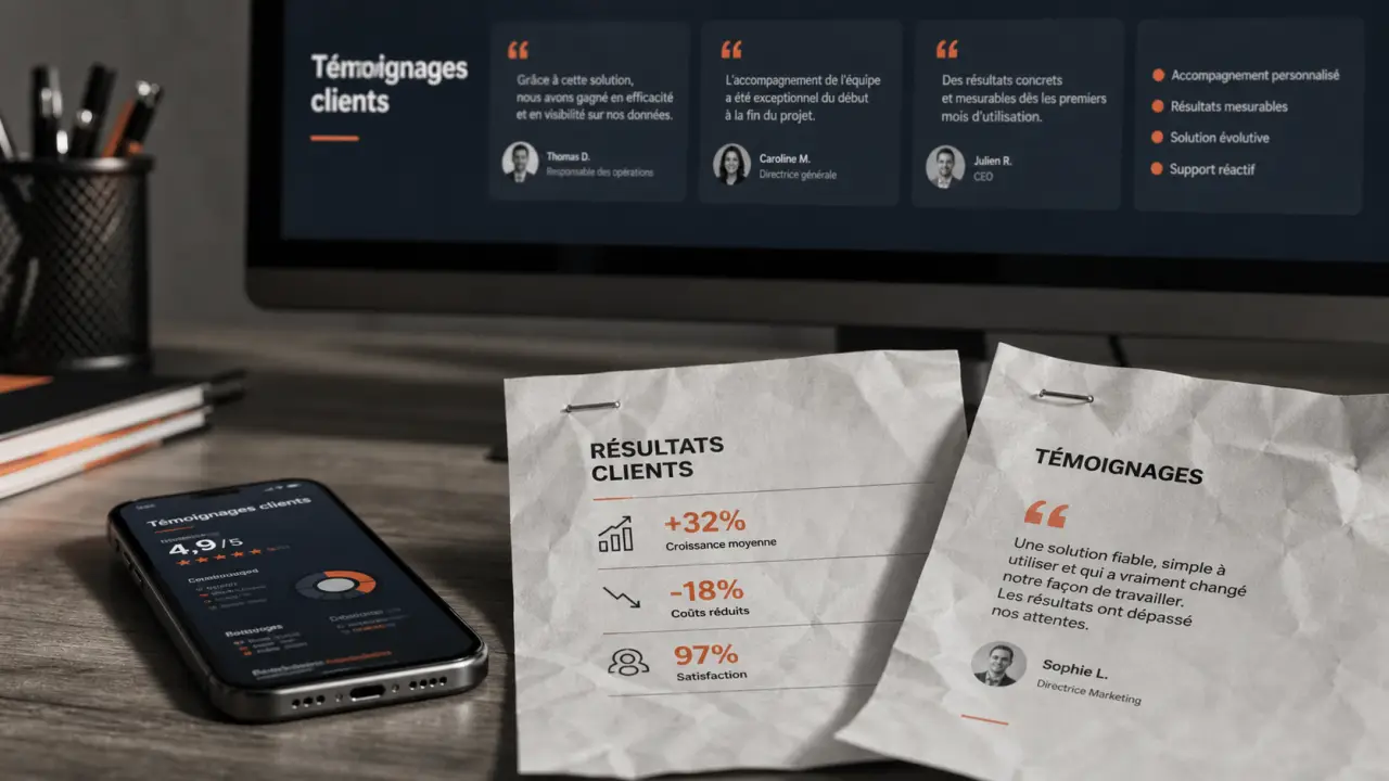 Témoignages clients rassurent avant devis ou formulaire