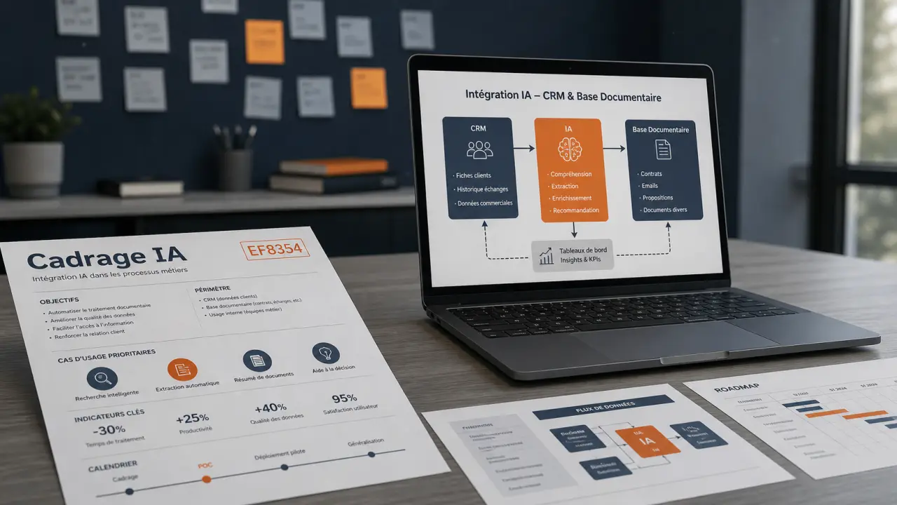 Agence intelligence artificielle Nantes : cadrage IA, données et outils en réunion
