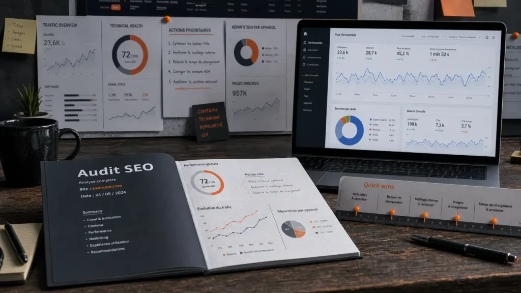 Agence seo objectif micro : audit SEO, GA4 et quick wins