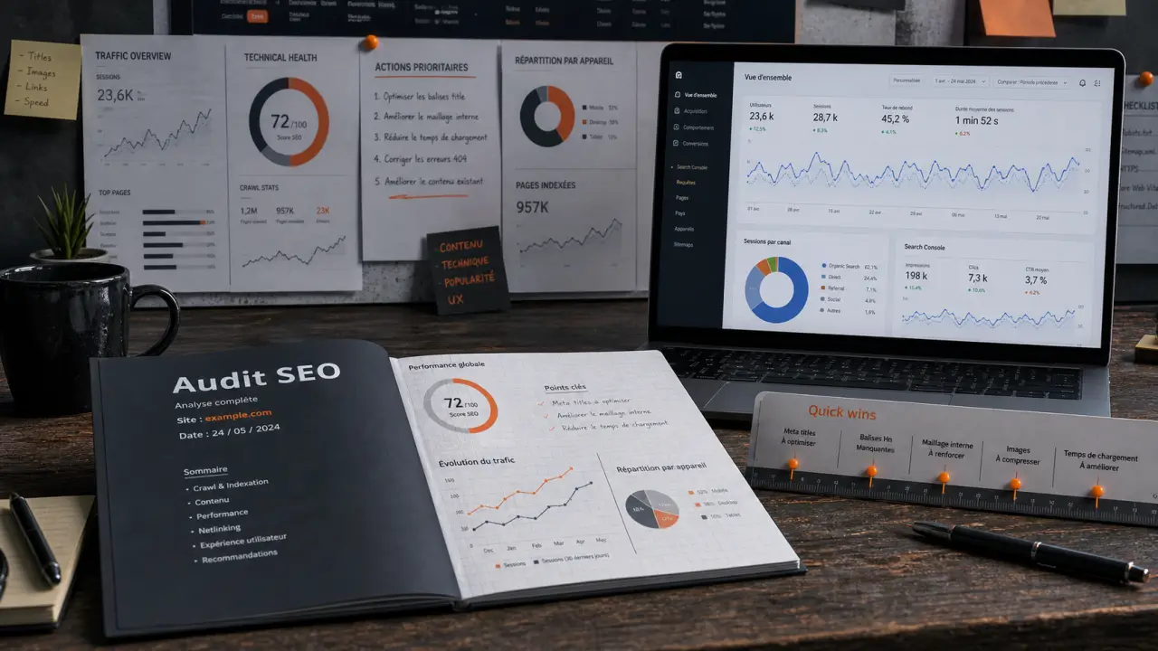Agence seo objectif micro : audit SEO, GA4 et quick wins
