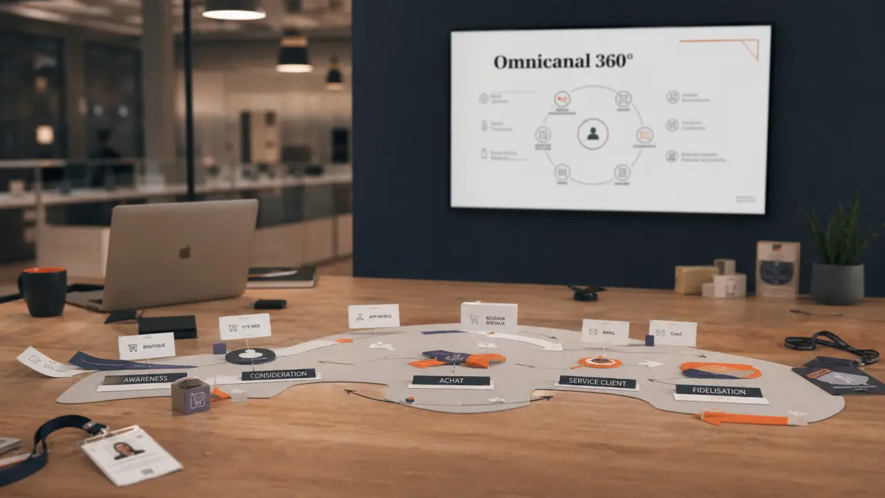 Definition omnicanal : parcours client 360° omnicanal multicanal crosscanal