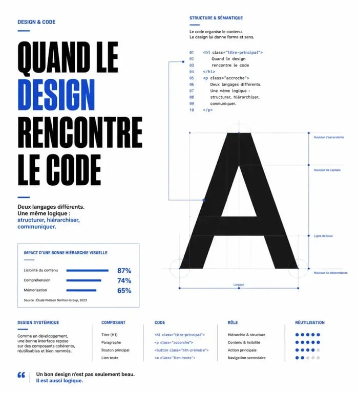 Concept de création digitale alliant design et technologie
