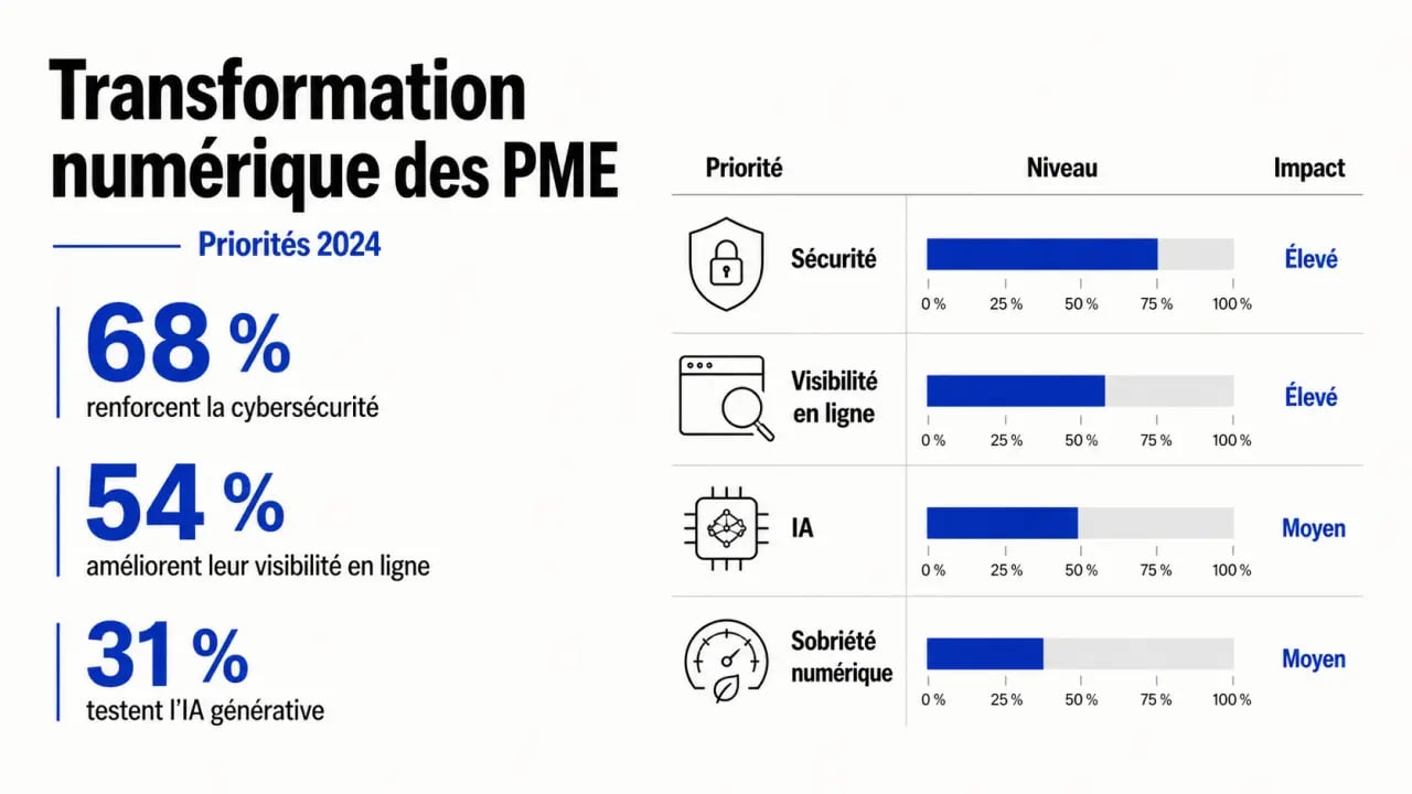 Optimiser la transformation numérique de votre PME en 2024 : chiffres clés et priorités numériques