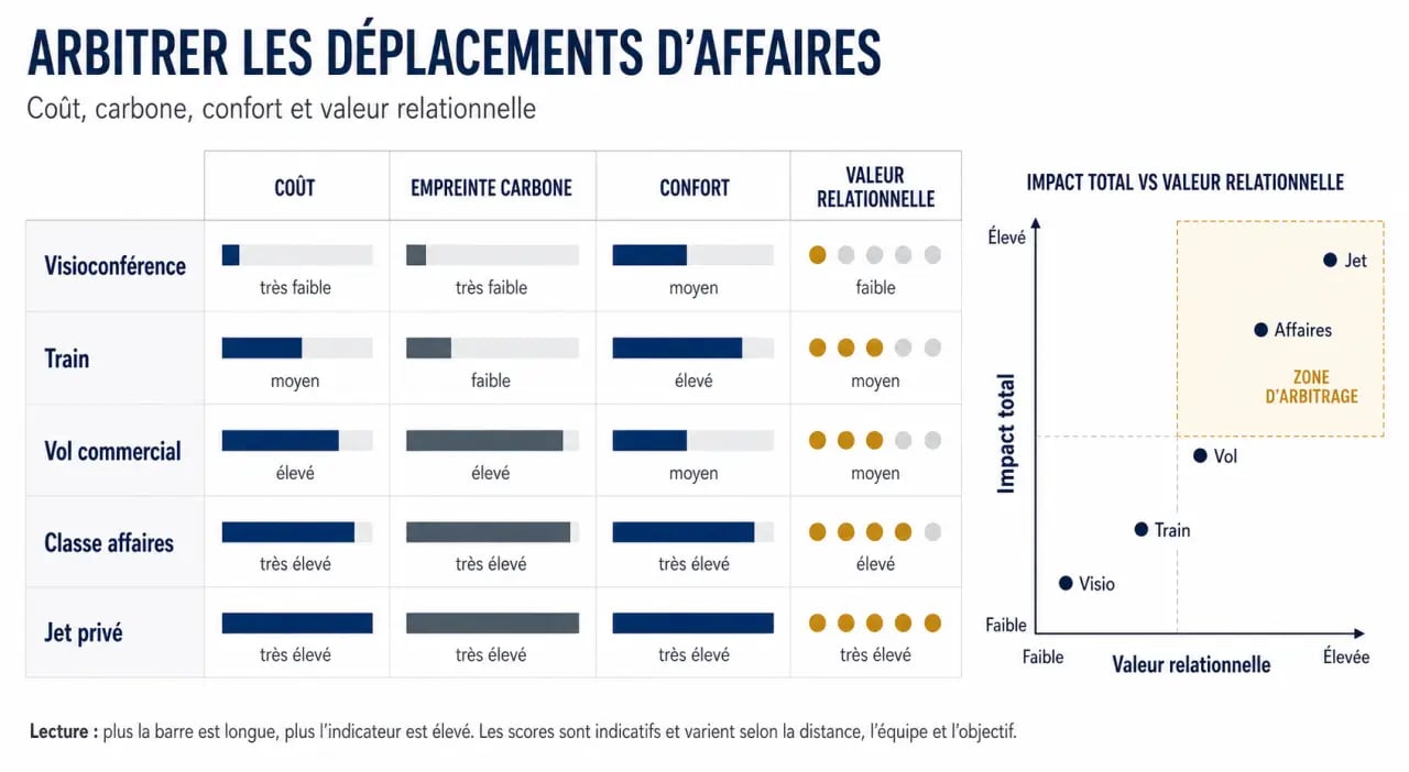 Infographie comparative des formats de voyage d'affaires pour les stratégies de networking international