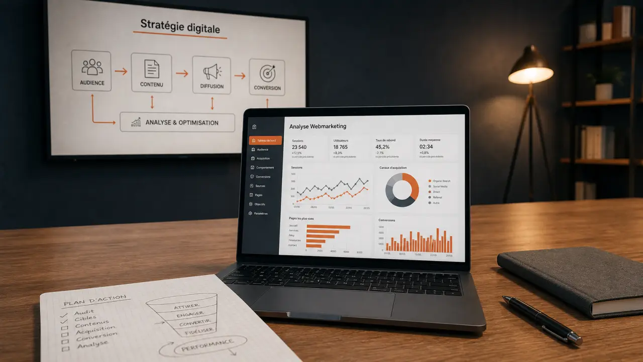 Formation webmarketing en salle : stratégie digitale et analyse webmarketing