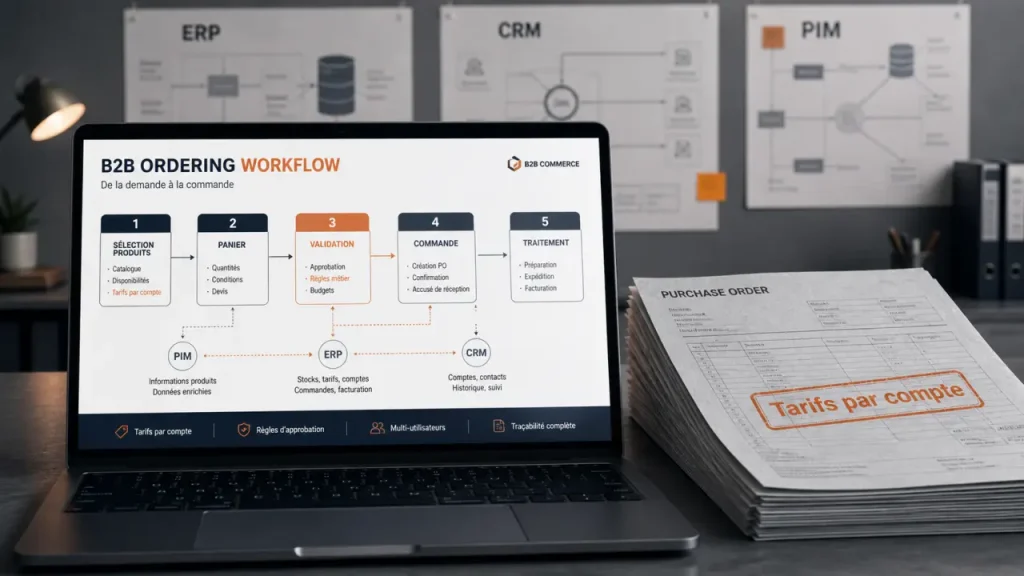btob e commerce : tarifs par compte et intégrations SI