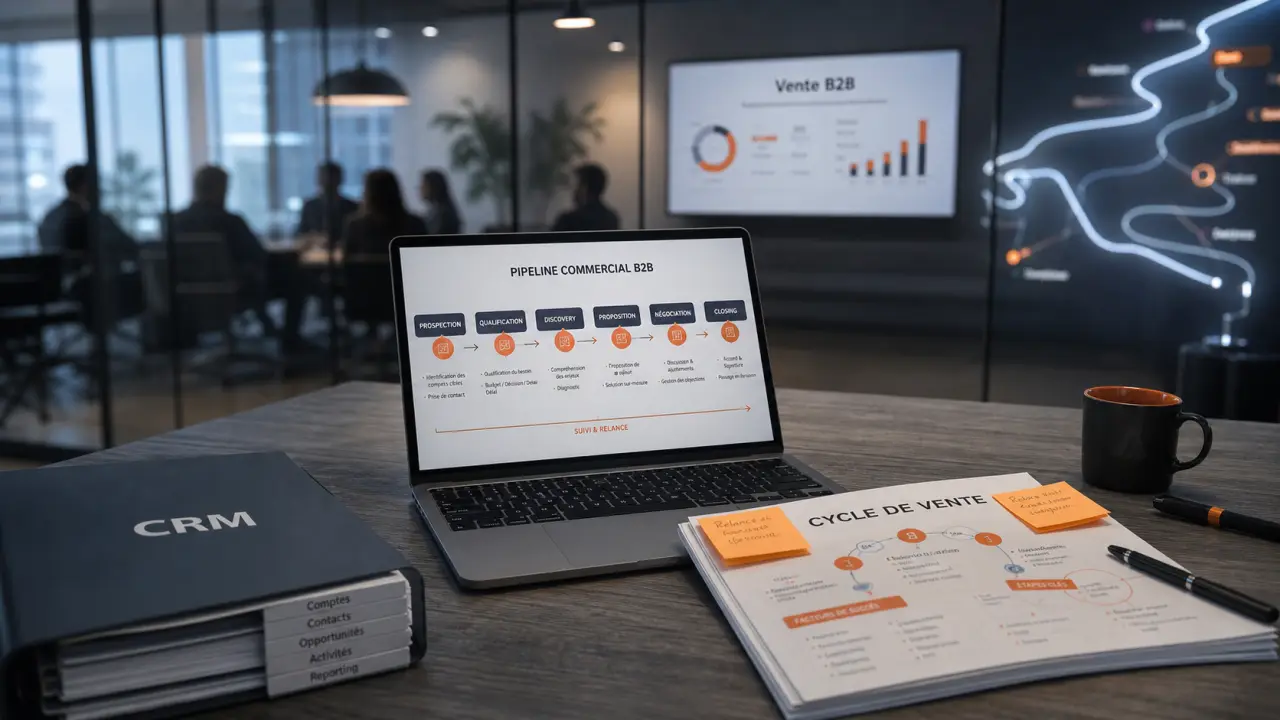 Vente b2b : cycle commercial et leviers pour le pipeline