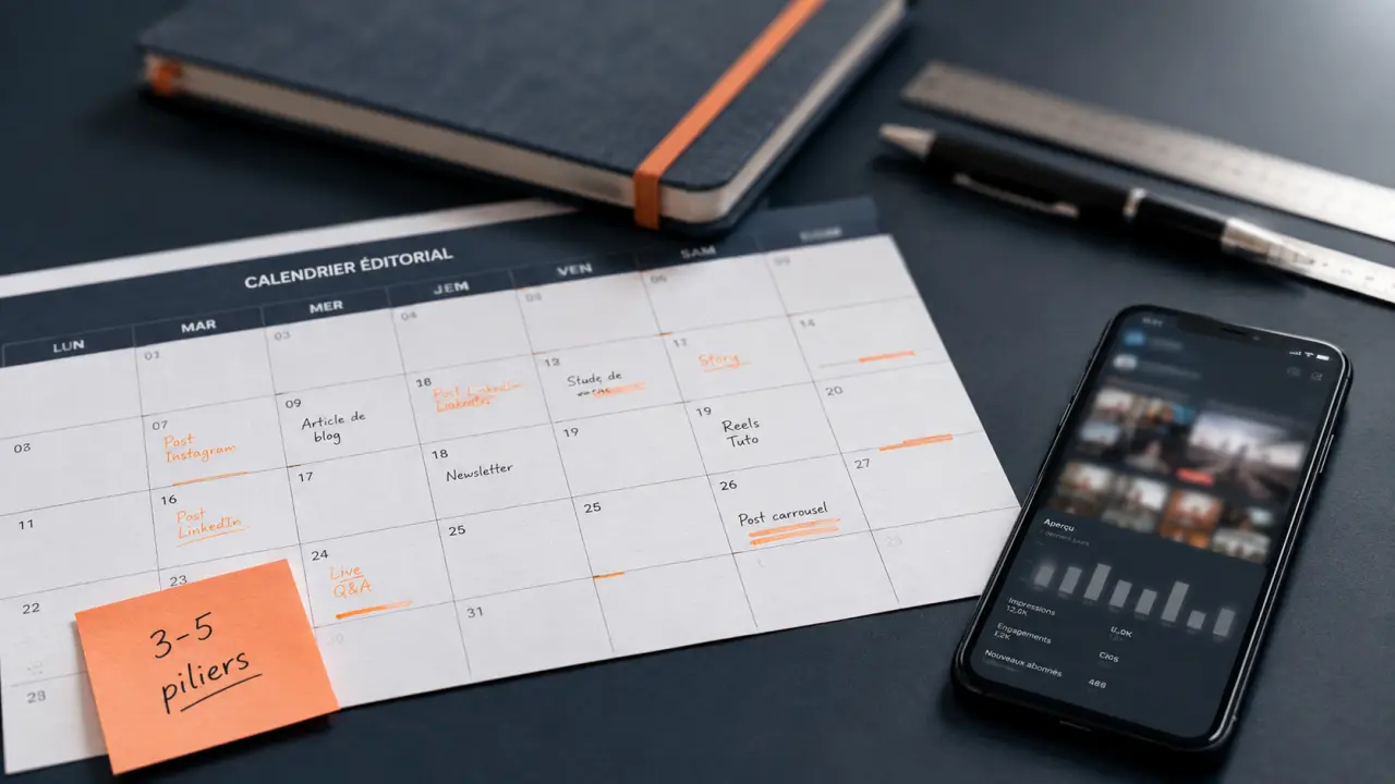 Animer les réseaux sociaux d'une entreprise : calendrier éditorial et piliers