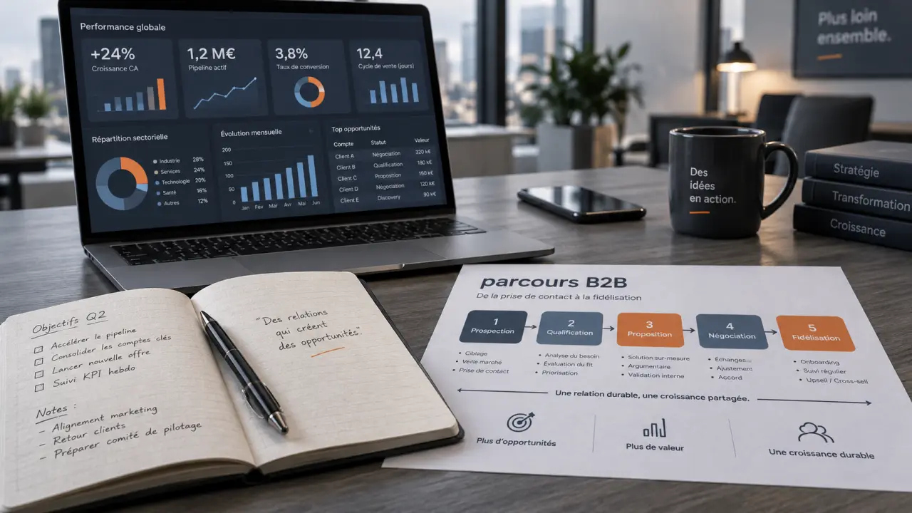 B to B digital marketing : parcours acquisition nurturing et ventes, cycle long