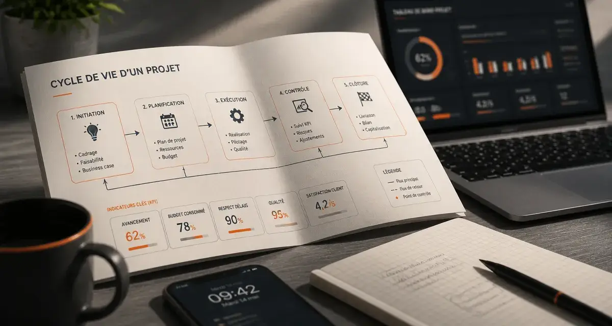 Chef de projet marketing digital : pilotage opérationnel et KPI de projet