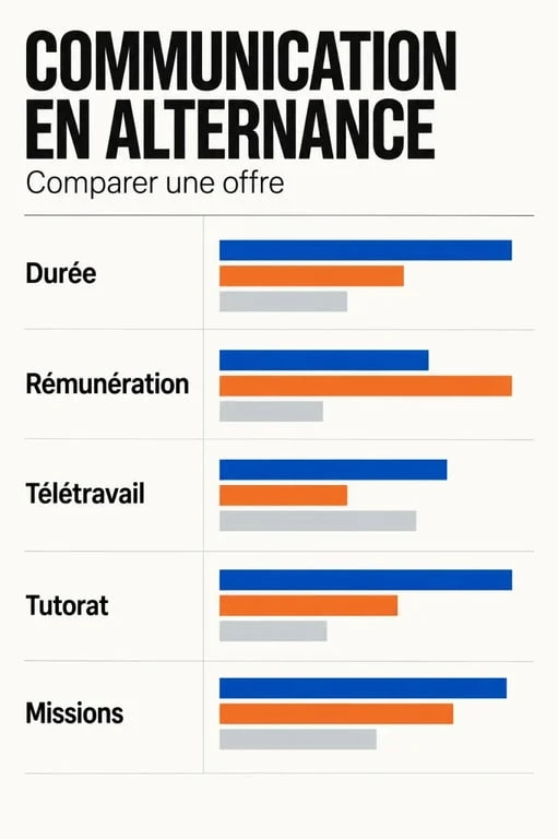 Communication alternance : critères pour comparer une offre d'emploi