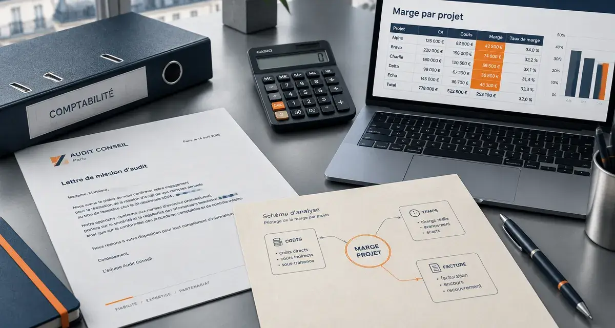 Cabinet audit agence de communication paris : marge par projet et trésorerie