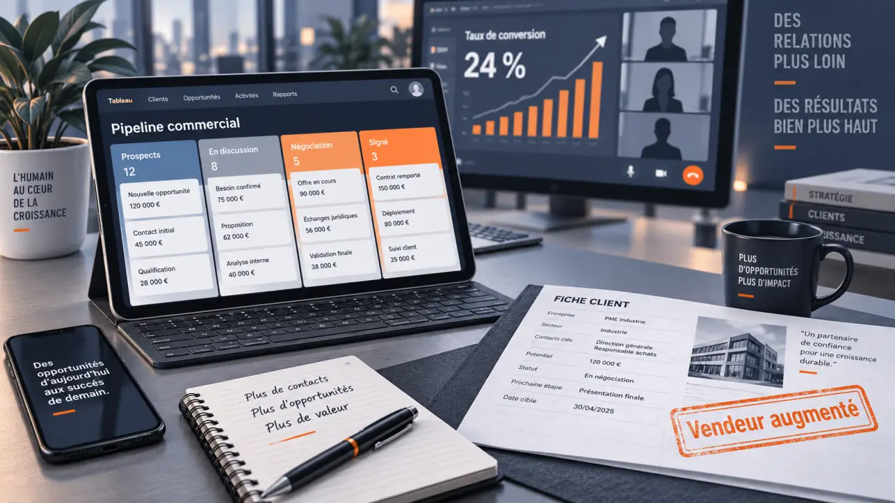 Digitalisation force de vente : vendeur augmenté sur tablette CRM