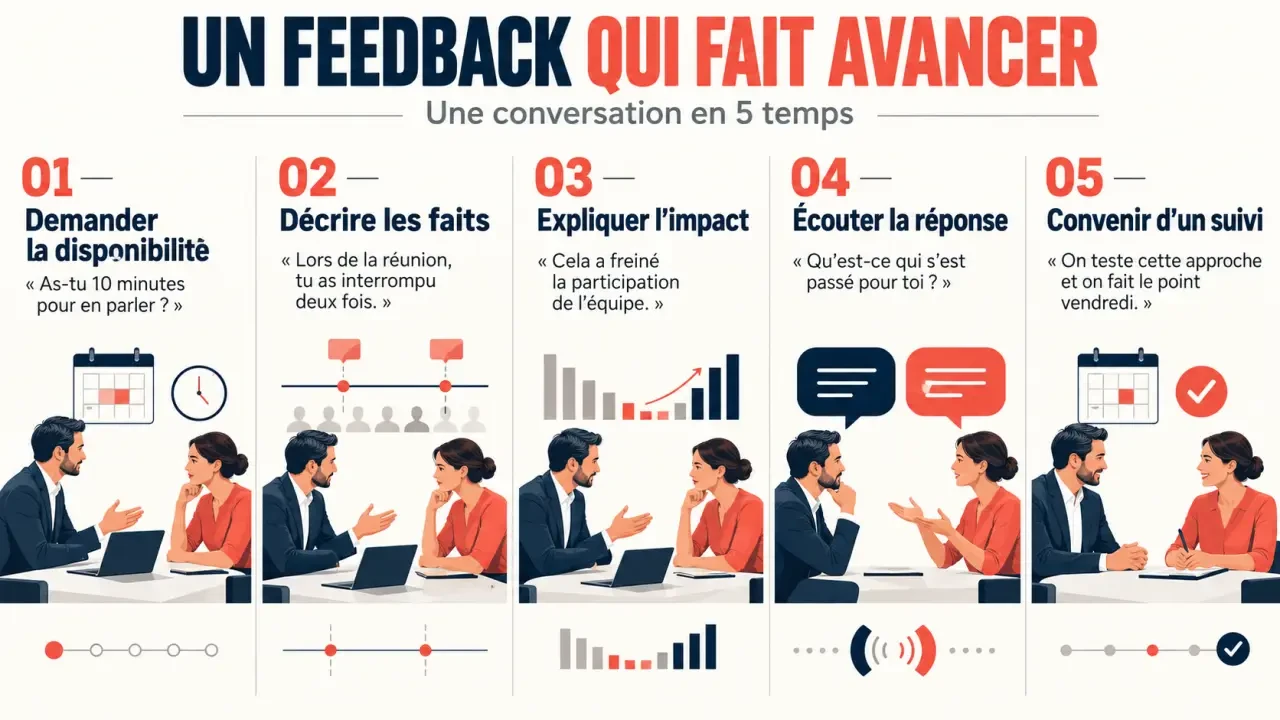 Comment inciter les collaborateurs à se donner des feedbacks constructifs : les étapes d’un échange entre pairs